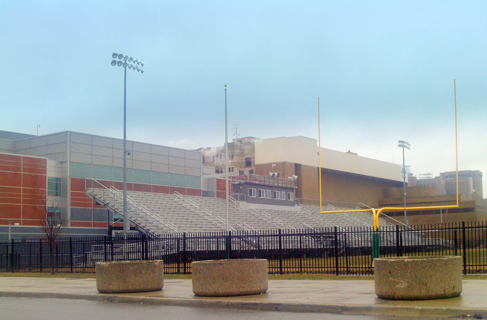 The football field at Cass Technical High School
